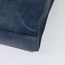 FENDI Zucca Canvas Shoulder Bag PVC Blue Silver Auth bs28711-16