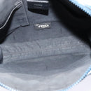 FENDI Zucca Canvas Shoulder Bag PVC Blue Silver Auth bs28711-11