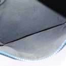 FENDI Zucca Canvas Shoulder Bag PVC Blue Silver Auth bs28711-21