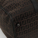 FENDI Zucchino Canvas Boston Bag 2way Brown Black Auth bs28712-13