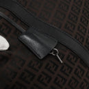 FENDI Zucchino Canvas Boston Bag 2way Brown Black Auth bs28712-16
