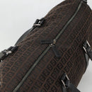 FENDI Zucchino Canvas Boston Bag 2way Brown Black Auth bs28712-6