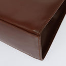 Salvatore Ferragamo Vala Hand Bag Leather 2way Brown Gold Auth bs28714-15