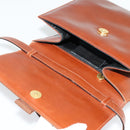 Salvatore Ferragamo Vala Hand Bag Leather 2way Brown Gold Auth bs28714-17