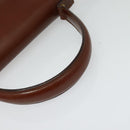 Salvatore Ferragamo Vala Hand Bag Leather 2way Brown Gold Auth bs28714-7