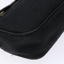 Salvatore Ferragamo Gancini Shoulder Bag Canvas Leather Black Gold Auth bs28715-11