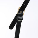 Salvatore Ferragamo Gancini Shoulder Bag Canvas Leather Black Gold Auth bs28715-15