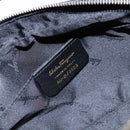 Salvatore Ferragamo Gancini Shoulder Bag Canvas Leather Black Gold Auth bs28715-17