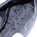 Salvatore Ferragamo Gancini Shoulder Bag Canvas Leather Black Gold Auth bs28715-18