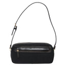 Salvatore Ferragamo Gancini Shoulder Bag Canvas Leather Black Gold Auth bs28715-2