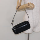 Salvatore Ferragamo Gancini Shoulder Bag Canvas Leather Black Gold Auth bs28715-23