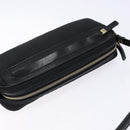 Salvatore Ferragamo Gancini Shoulder Bag Canvas Leather Black Gold Auth bs28715-6
