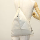 Salvatore Ferragamo Shoulder Bag Leather White Silver Auth bs28717-20