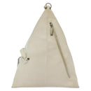 Salvatore Ferragamo Shoulder Bag Leather White Silver Auth bs28717-3