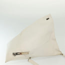 Salvatore Ferragamo Shoulder Bag Leather White Silver Auth bs28717-4