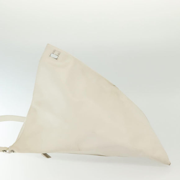 Salvatore Ferragamo Shoulder Bag Leather White Silver Auth bs28717