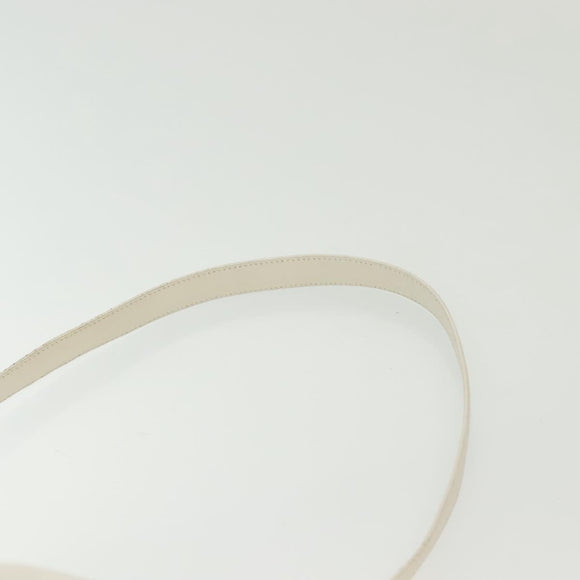 Salvatore Ferragamo Shoulder Bag Leather White Silver Auth bs28717