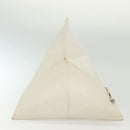 Salvatore Ferragamo Shoulder Bag Leather White Silver Auth bs28717-9