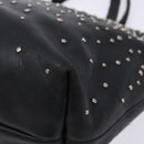 Salvatore Ferragamo Gancini Tote Bag Leather Black Silver Auth bs28720-10
