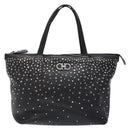Salvatore Ferragamo Gancini Tote Bag Leather Black Silver Auth bs28720-2