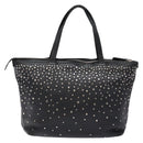 Salvatore Ferragamo Gancini Tote Bag Leather Black Silver Auth bs28720-3