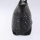 Salvatore Ferragamo Gancini Tote Bag Leather Black Silver Auth bs28720-4