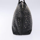 Salvatore Ferragamo Gancini Tote Bag Leather Black Silver Auth bs28720-5