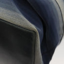 Salvatore Ferragamo Vala Vala Tote Bag Canvas Blue Silver Auth bs28721-17