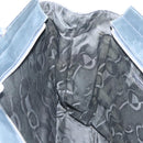 Salvatore Ferragamo Vala Vala Tote Bag Canvas Blue Silver Auth bs28721-19