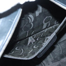 Salvatore Ferragamo Vala Vala Tote Bag Canvas Blue Silver Auth bs28721-20