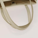 Christian Dior Canage Tote Bag Coated Canvas Leather Ivory Silver Auth bs28723-7
