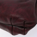 Christian Dior Shoulder Bag Leather Red Gold Auth bs28724-9