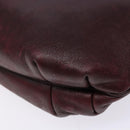 Christian Dior Shoulder Bag Leather Red Gold Auth bs28724-15