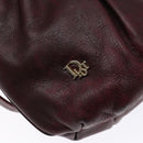 Christian Dior Shoulder Bag Leather Red Gold Auth bs28724-17