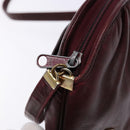 Christian Dior Shoulder Bag Leather Red Gold Auth bs28724-10