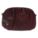 Christian Dior Shoulder Bag Leather Red Gold Auth bs28724-13