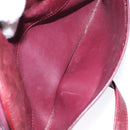 Christian Dior Shoulder Bag Leather Red Gold Auth bs28724-21