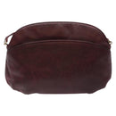 Christian Dior Shoulder Bag Leather Red Gold Auth bs28724-2