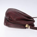 Christian Dior Shoulder Bag Leather Red Gold Auth bs28724-3
