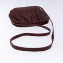 Christian Dior Shoulder Bag Leather Red Gold Auth bs28724-7