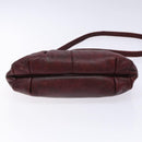 Christian Dior Shoulder Bag Leather Red Gold Auth bs28724-5