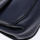 Christian Dior Shoulder Bag Leather Navy Gold Auth bs28726-11