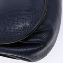 Christian Dior Shoulder Bag Leather Navy Gold Auth bs28726-13