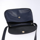 Christian Dior Shoulder Bag Leather Navy Gold Auth bs28726-15