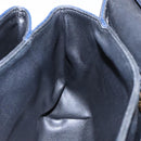 Christian Dior Shoulder Bag Leather Navy Gold Auth bs28726-19