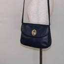 Christian Dior Shoulder Bag Leather Navy Gold Auth bs28726-23