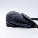 Christian Dior Shoulder Bag Leather Navy Gold Auth bs28726-4