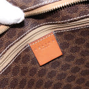 CELINE Macadam Canvas Tote Bag PVC Brown Gold Auth bs28731-19
