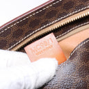 CELINE Macadam Canvas Tote Bag PVC Brown Gold Auth bs28731-12