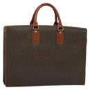 CELINE Macadam Canvas Business Bag PVC Brown Gold Auth bs28732-1